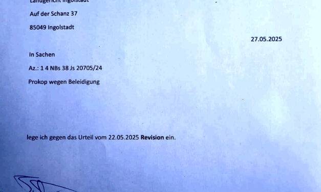 Revision gegen Landgerichtsurteil