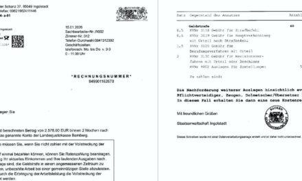 Abschlussrechnung und Antwort darauf