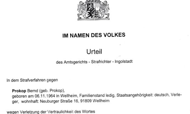 Hauptverhandlung wegen § 201