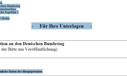 Meine Petition von 2017 zum Thema